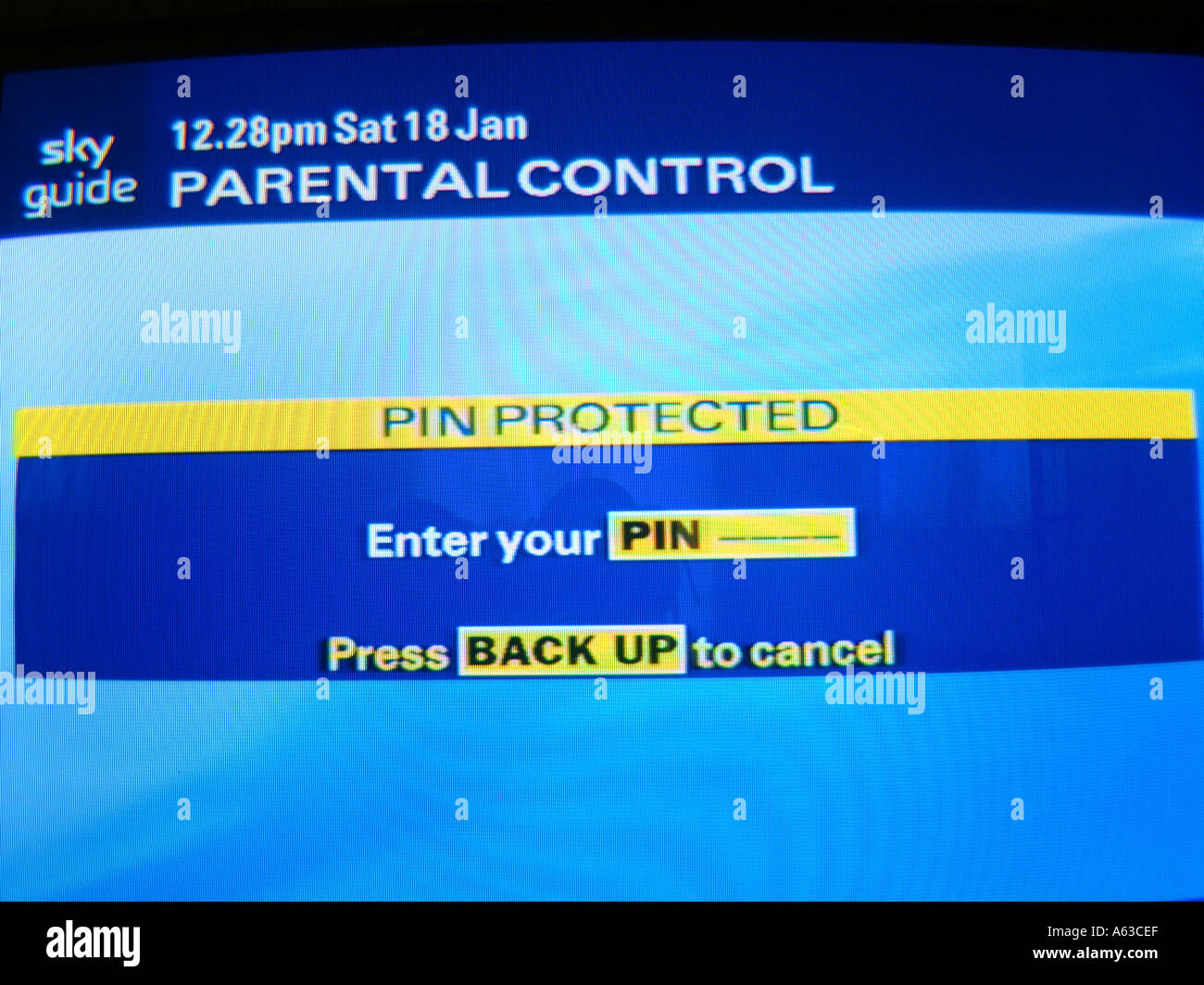 Sky tv screen guide hires stock photography and images Alamy