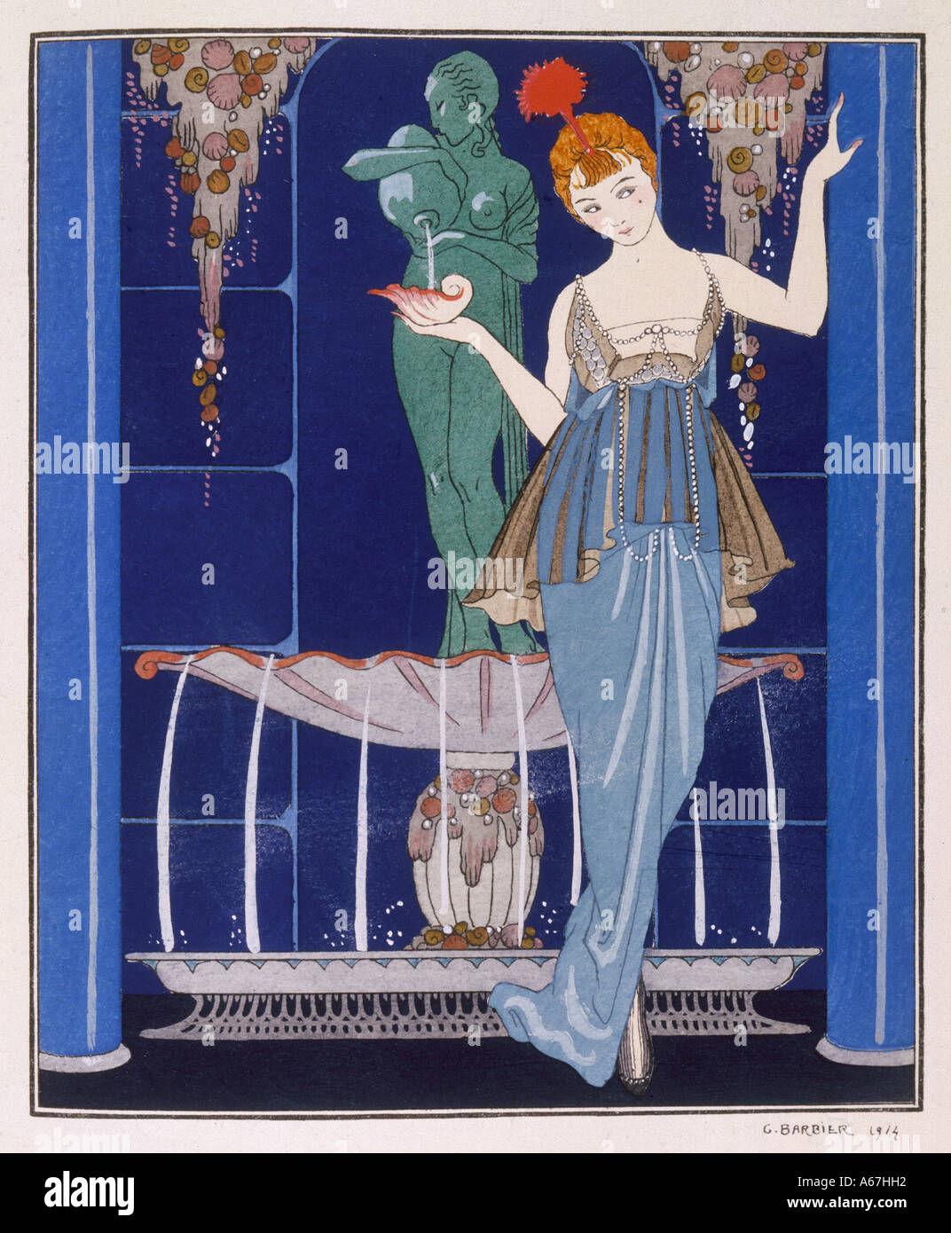 Shell Fountain Costume Stock Photo Alamy