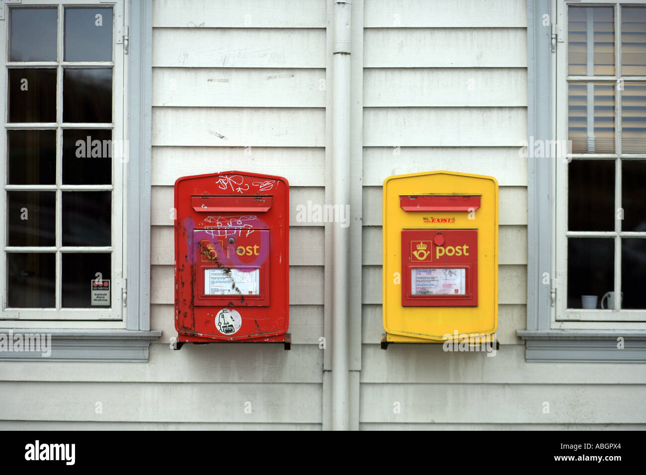 Norwegian post boxes Stock Photo Alamy