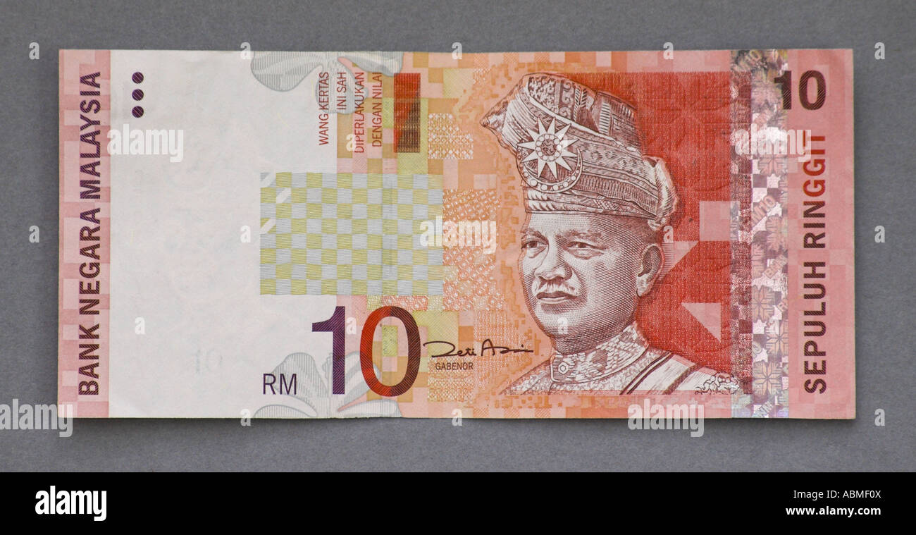 Malaysia 10 Ringgit Note Stock Photo Alamy