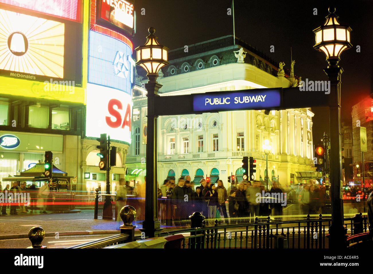 Piccadilly Circus Underground Stock Photo Alamy