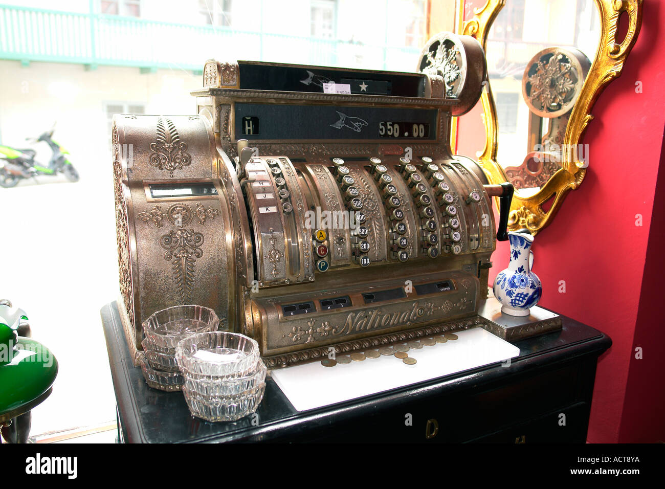 Antique Cash Register Stock Photo Alamy