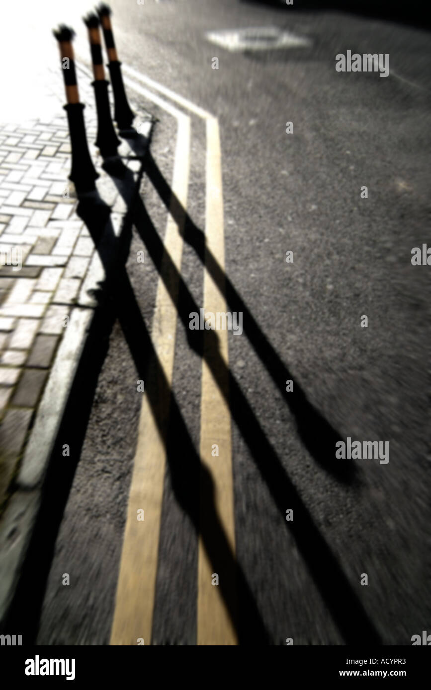Double yellow lines Stock Photo Alamy
