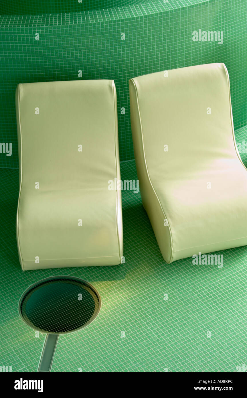 white deck chairs Stock Photo Alamy