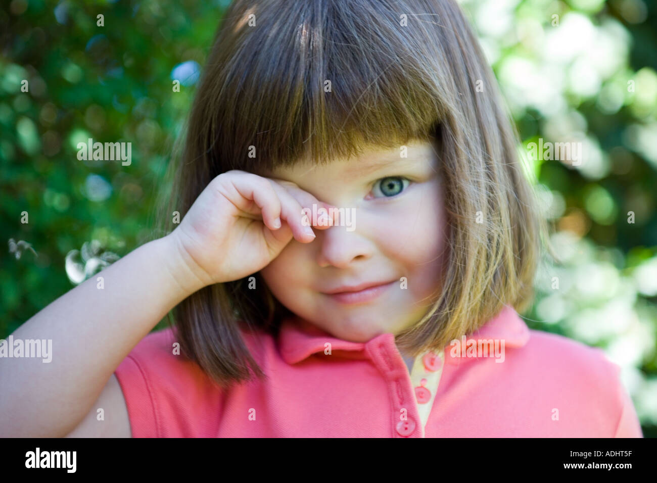 child rubbing eye Stock Photo Alamy