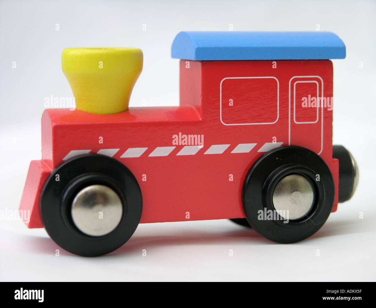 Red toy train engine Stock Photo Alamy