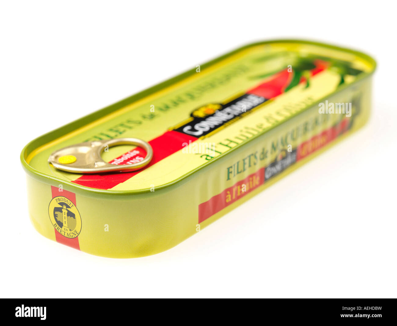 Mackerel fillets seafood fish can tin hires stock photography and