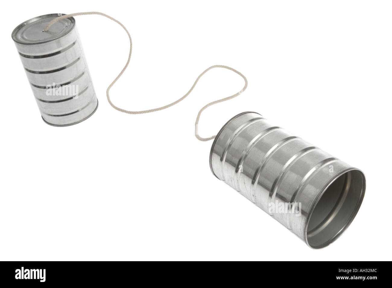 Tin cans with string Cut Out Stock Images & Pictures Alamy