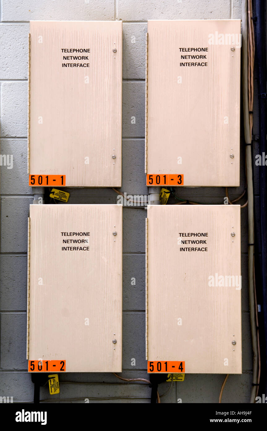 Outside electrical boxes Stock Photo Alamy