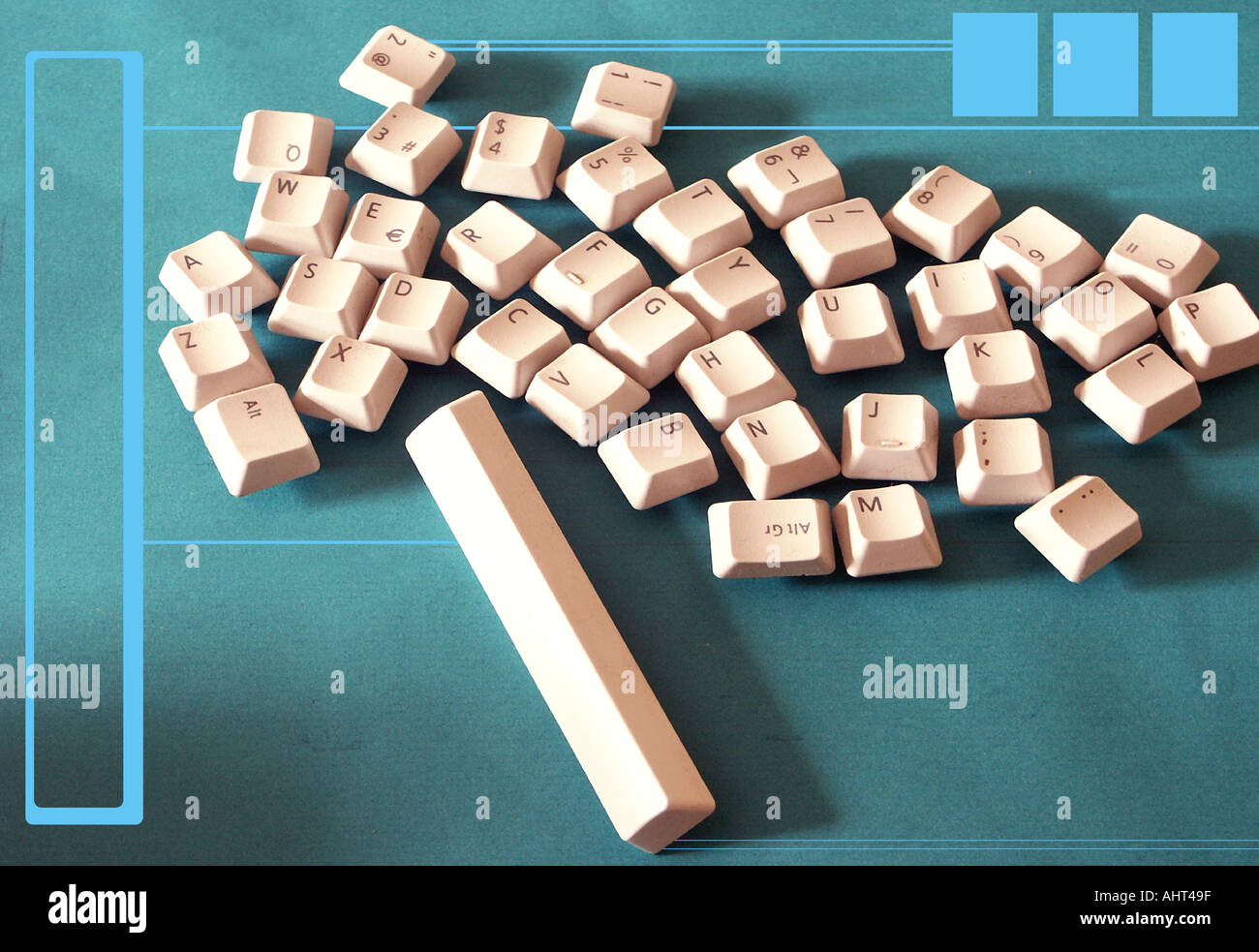 keyboard keys mixed up pattern Stock Photo Alamy