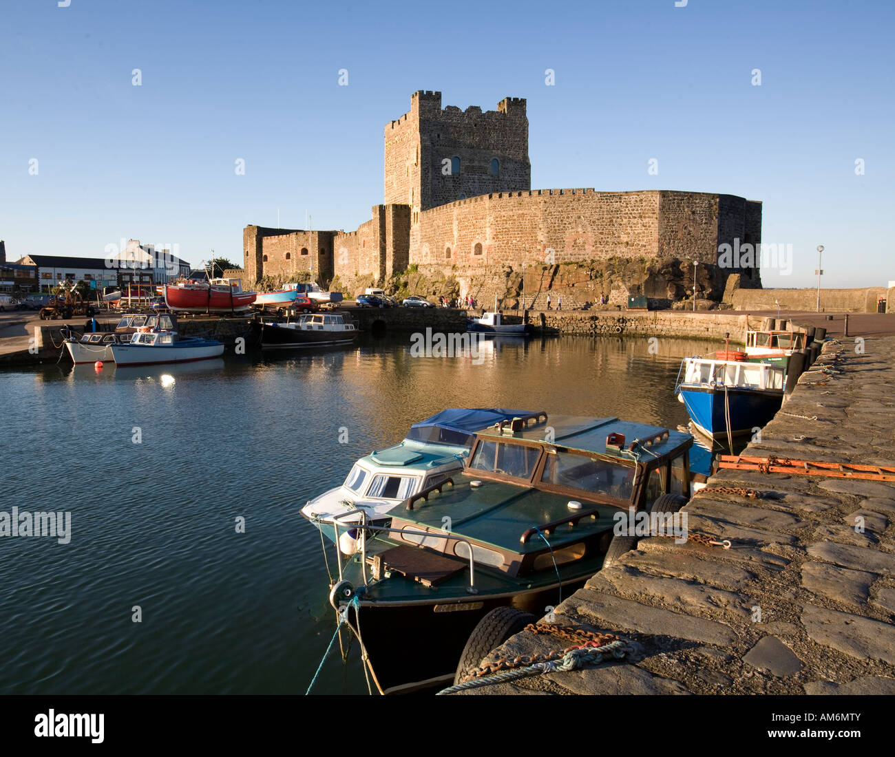 Carrickfergus castle northern ireland harbour boat medieval ulster hi