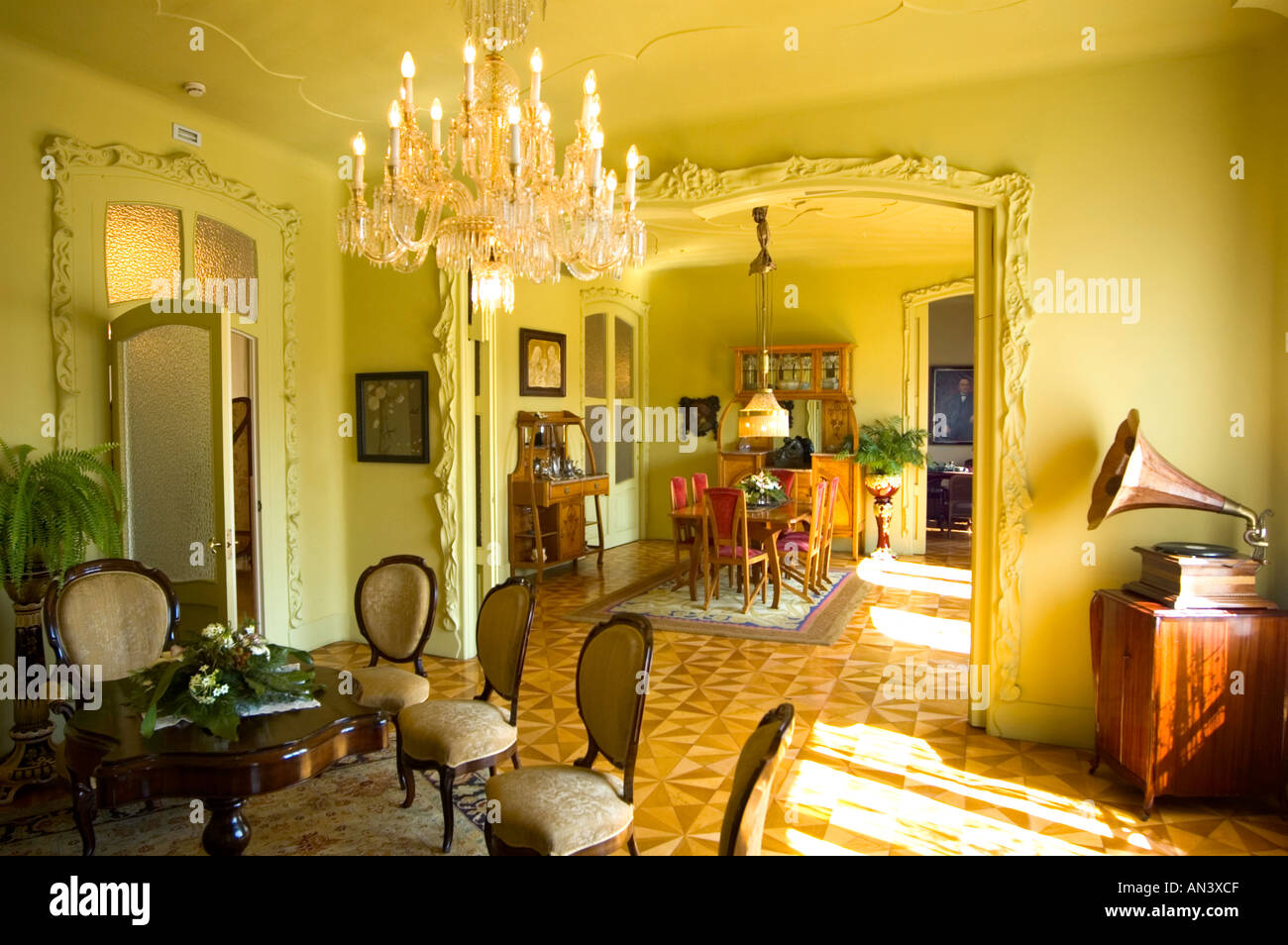 Living room of casa mila apartment hires stock photography and images