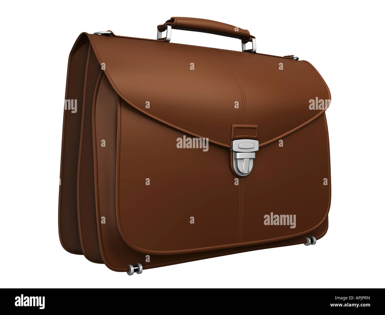 Brown Leather Briefcase Stock Photo Alamy