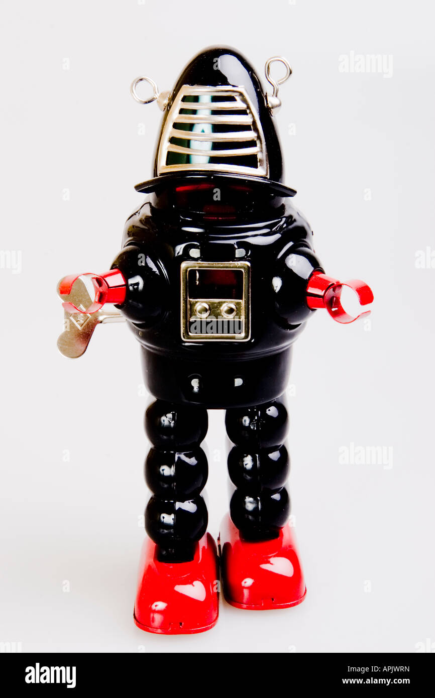 Toy clockwork robot Stock Photo Alamy