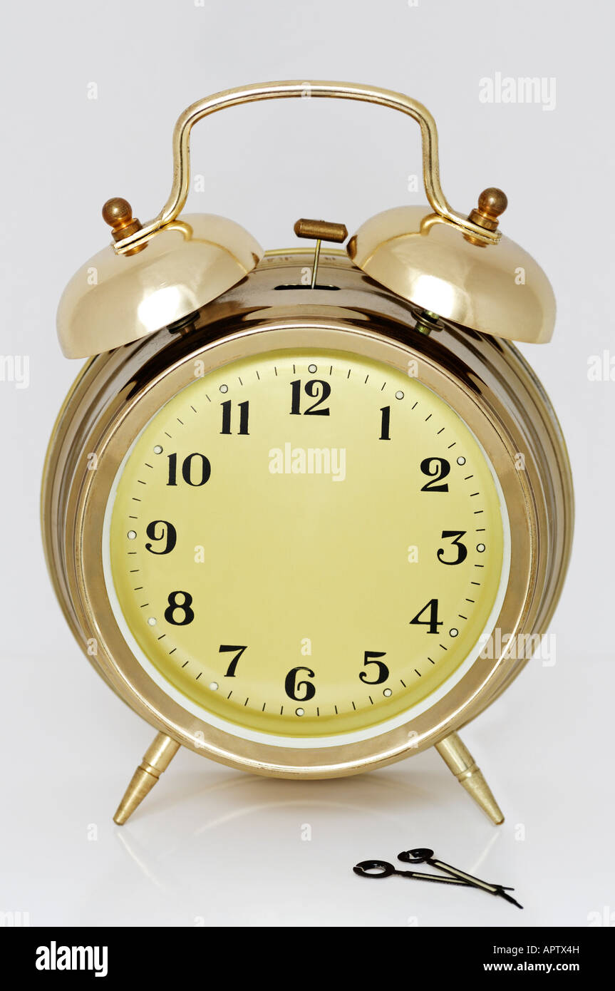 Alarm Clock with No Hands Stock Photo - Alamy