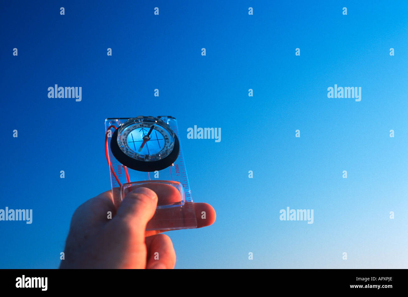 Hand held compass Stock Photo Alamy