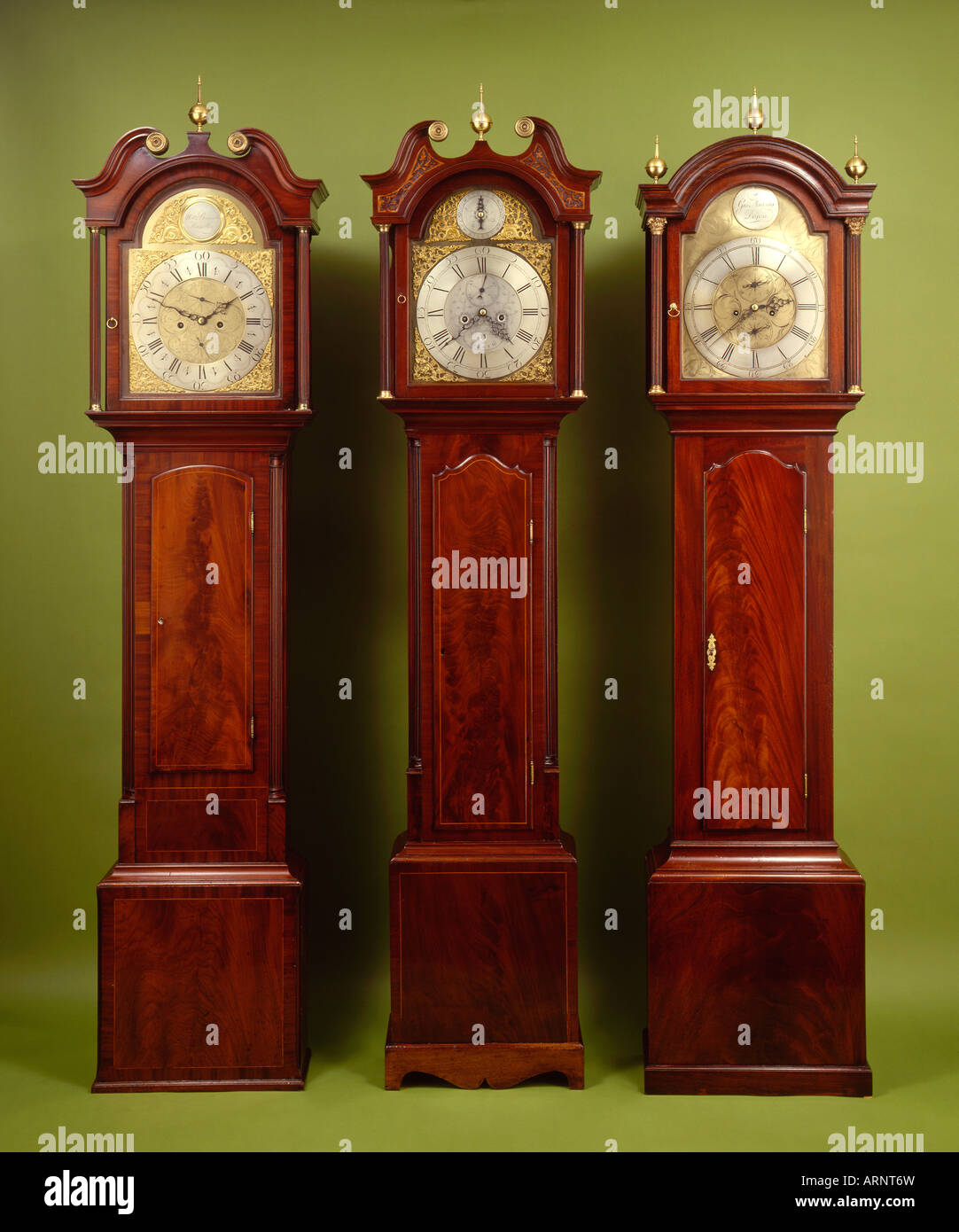 Three Scottish longcase clocks Stock Photo Alamy