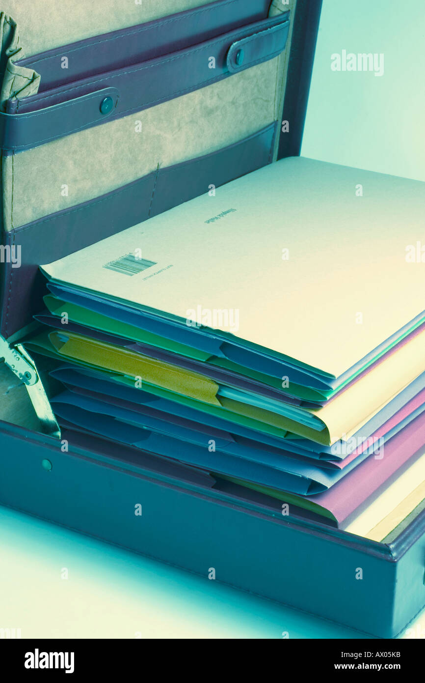Files in Briefcase Stock Photo Alamy