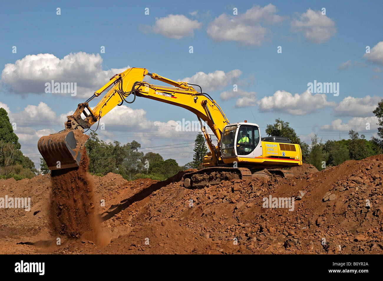 Construction Excavation Hydraulic Excavator Backhoe Stock Photo Alamy