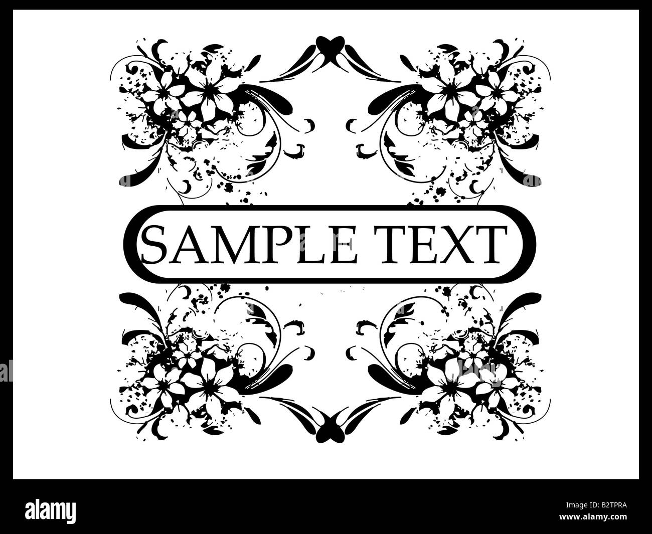 floral text template Stock Photo Alamy
