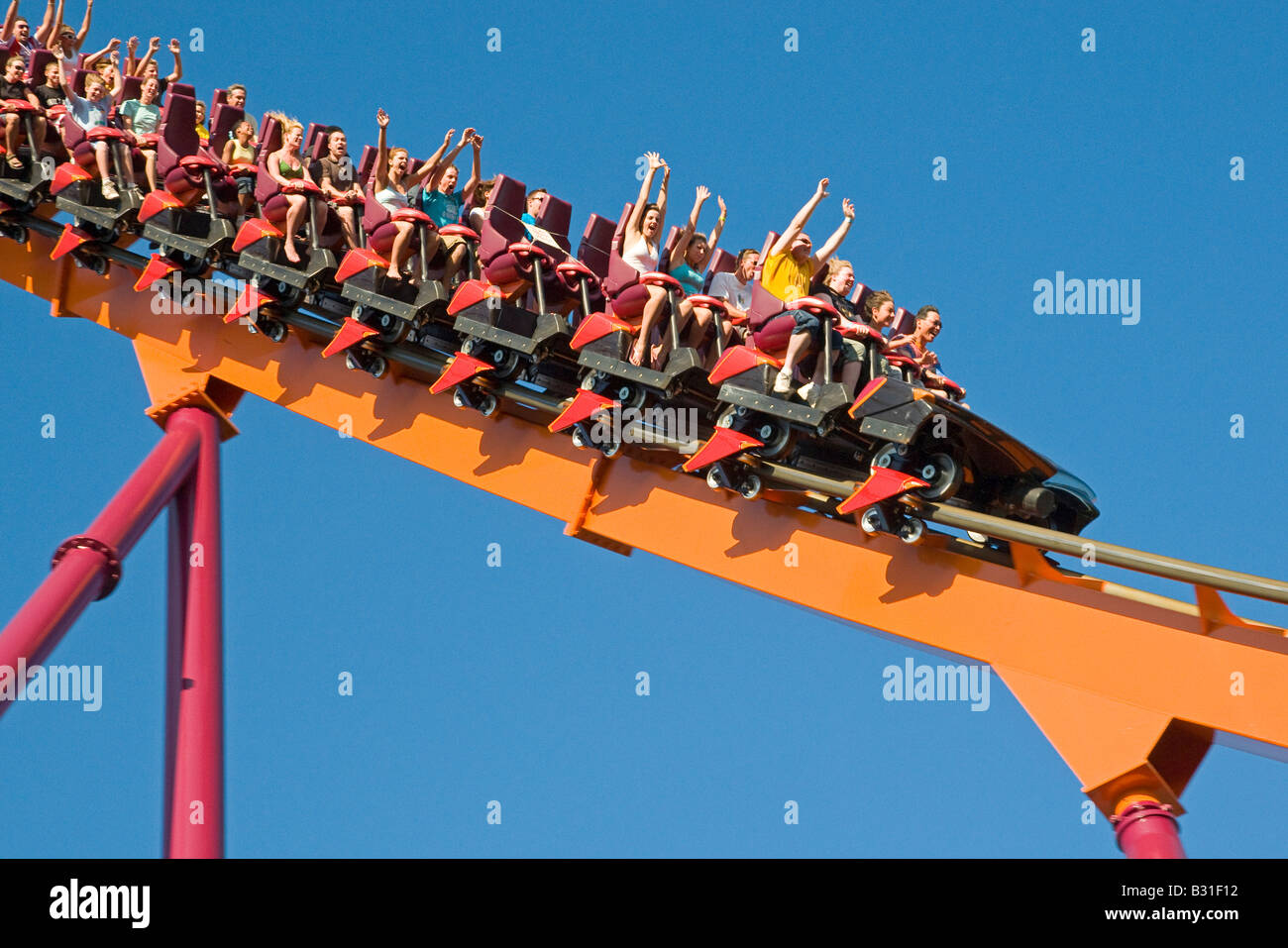 Roller coaster hands up hands hires stock photography and images Alamy