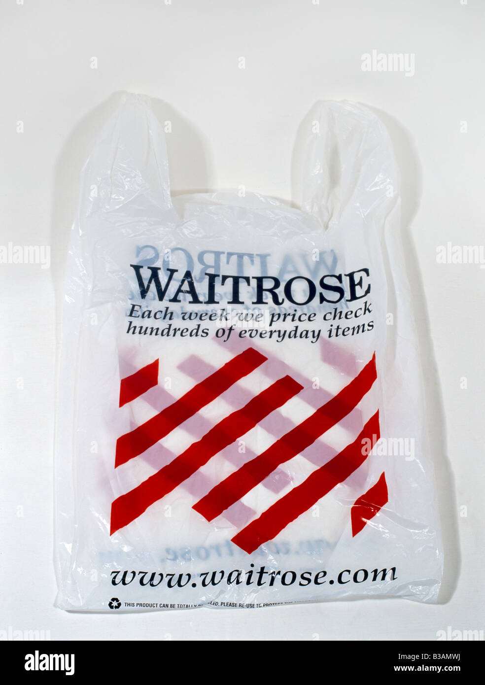 Waitrose Plastic Bag Stock Photo Alamy