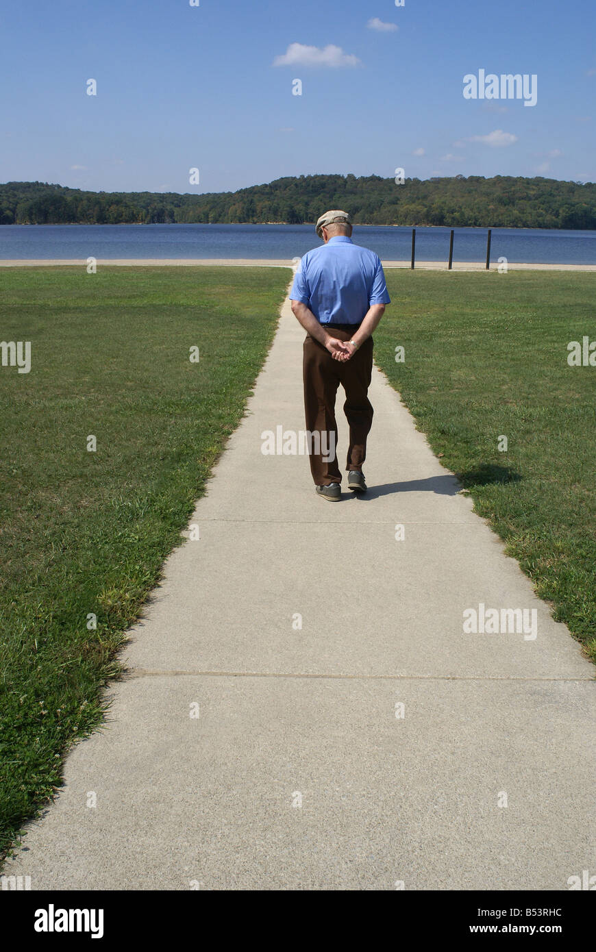 Walking Looking Down Stock Photo Alamy
