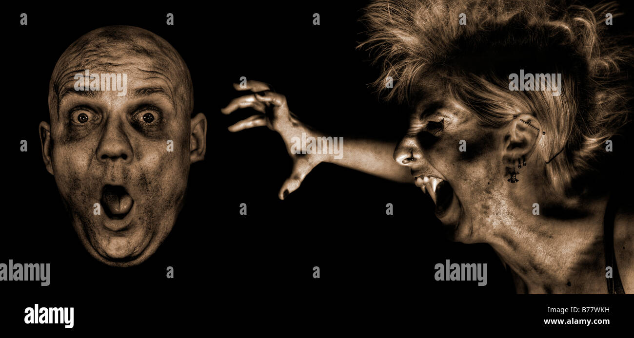 Vampire attack, fantasy Stock Photo Alamy