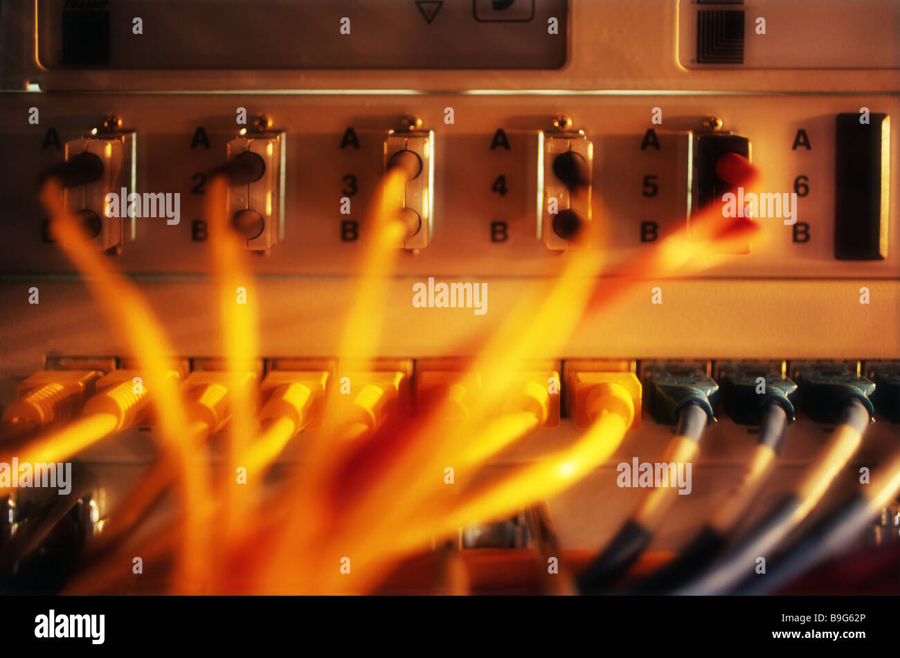 Closeup computers computerinstallation data data flow data processing