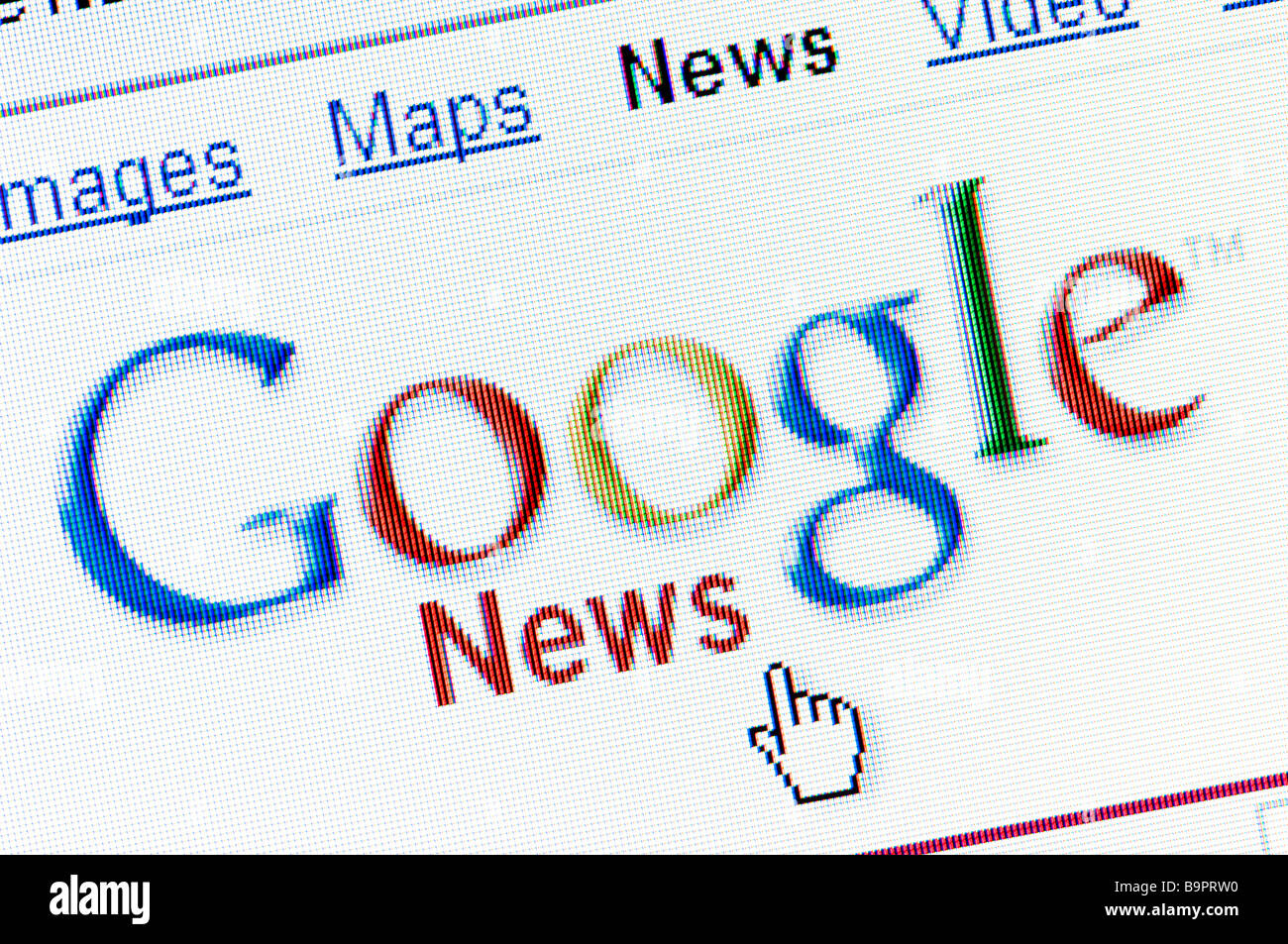 Macro screenshot of Google News website page (Editorial use only Stock(04)