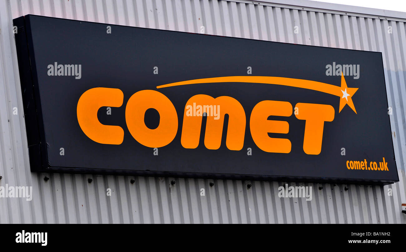 Comet store sign Stock Photo Alamy