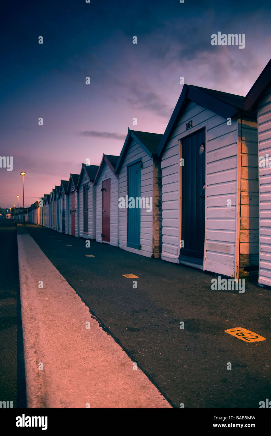Beach huts in Devon Stock Photo Alamy