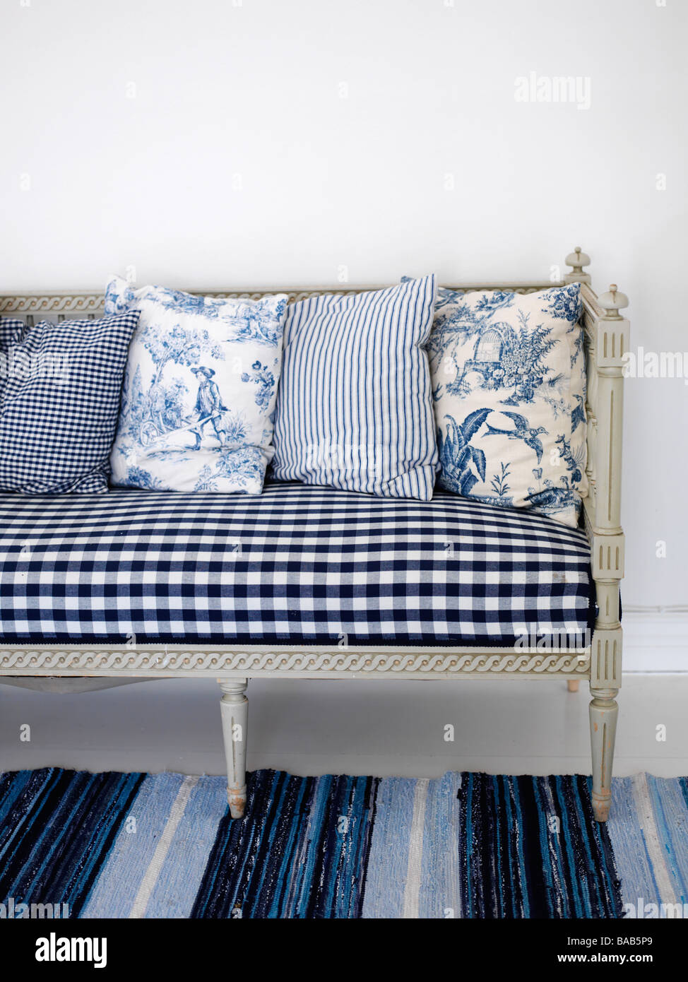 A Kitchen Sofa Sweden Stock Photo Alamy