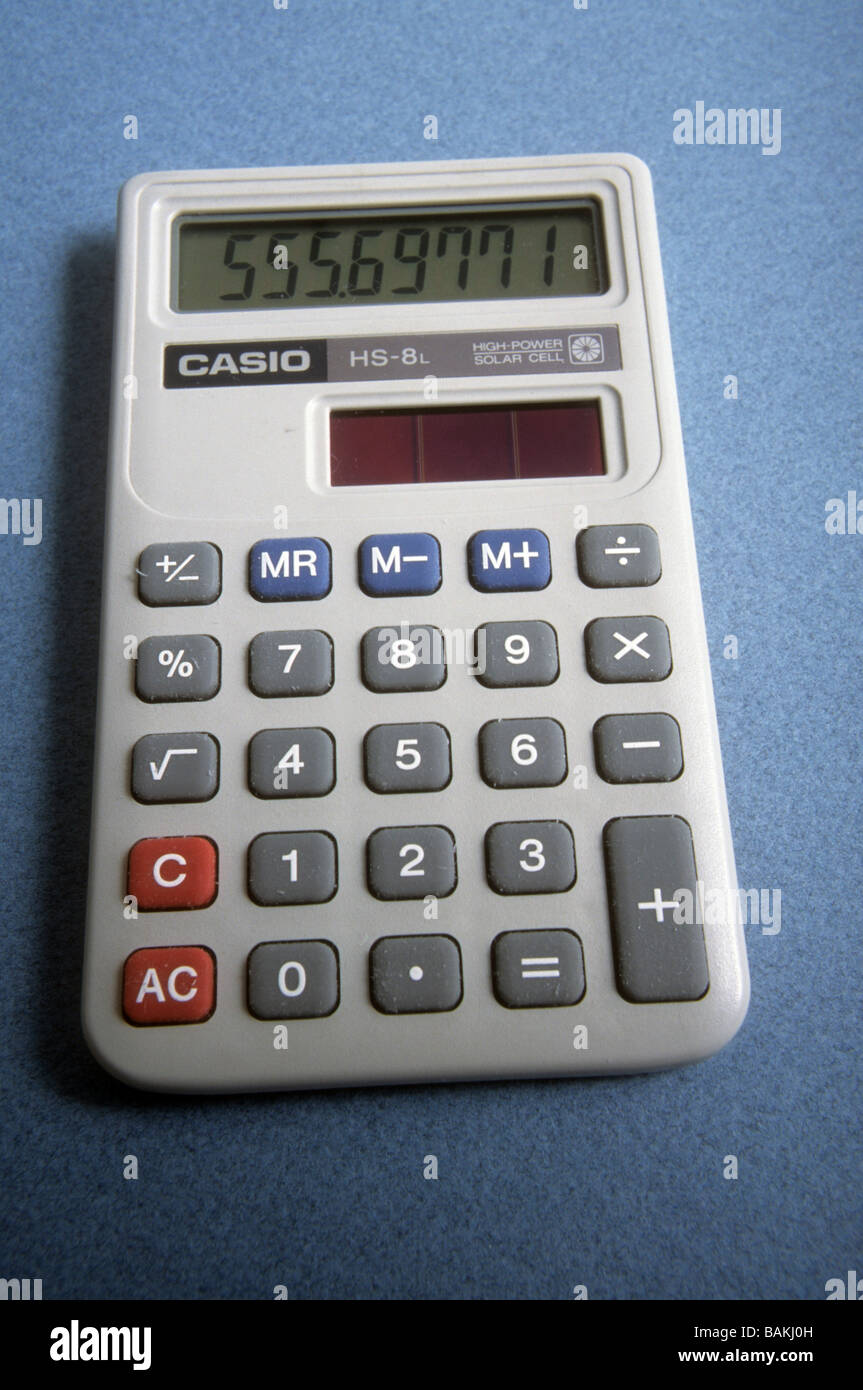 hand calculator digital computer count math compute add machine