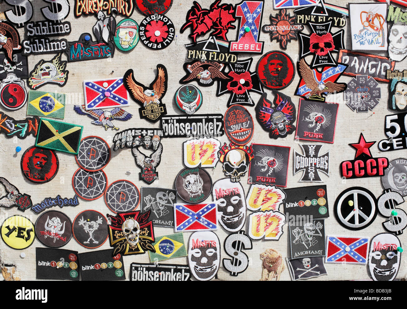 Embroidered patches for sale Stock Photo Alamy