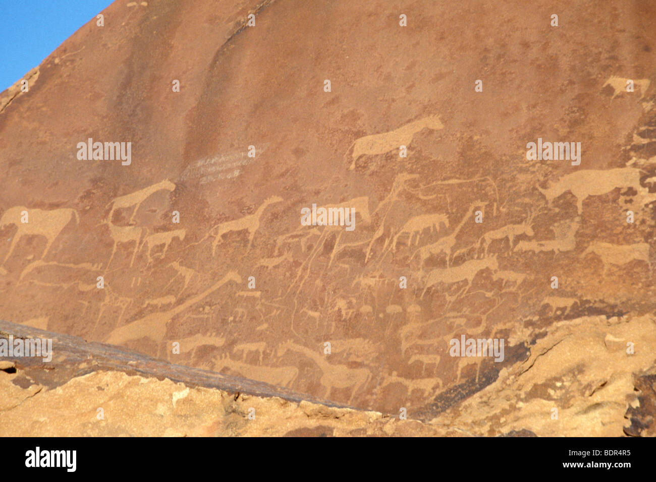 namibia, paintings rocks Stock Photo Alamy