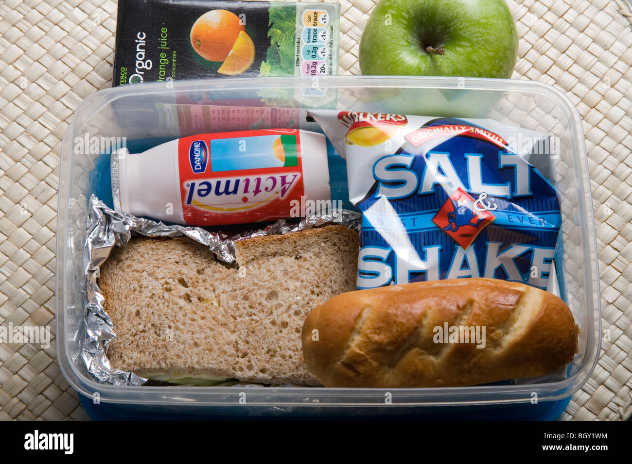 Packed Lunch Box Stock Photo Alamy