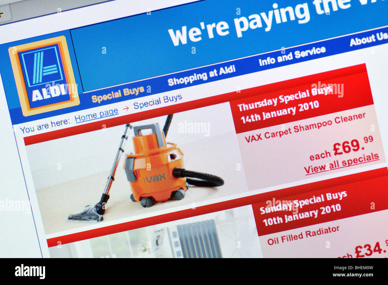 Aldi online shopping supermarket hires stock photography and images