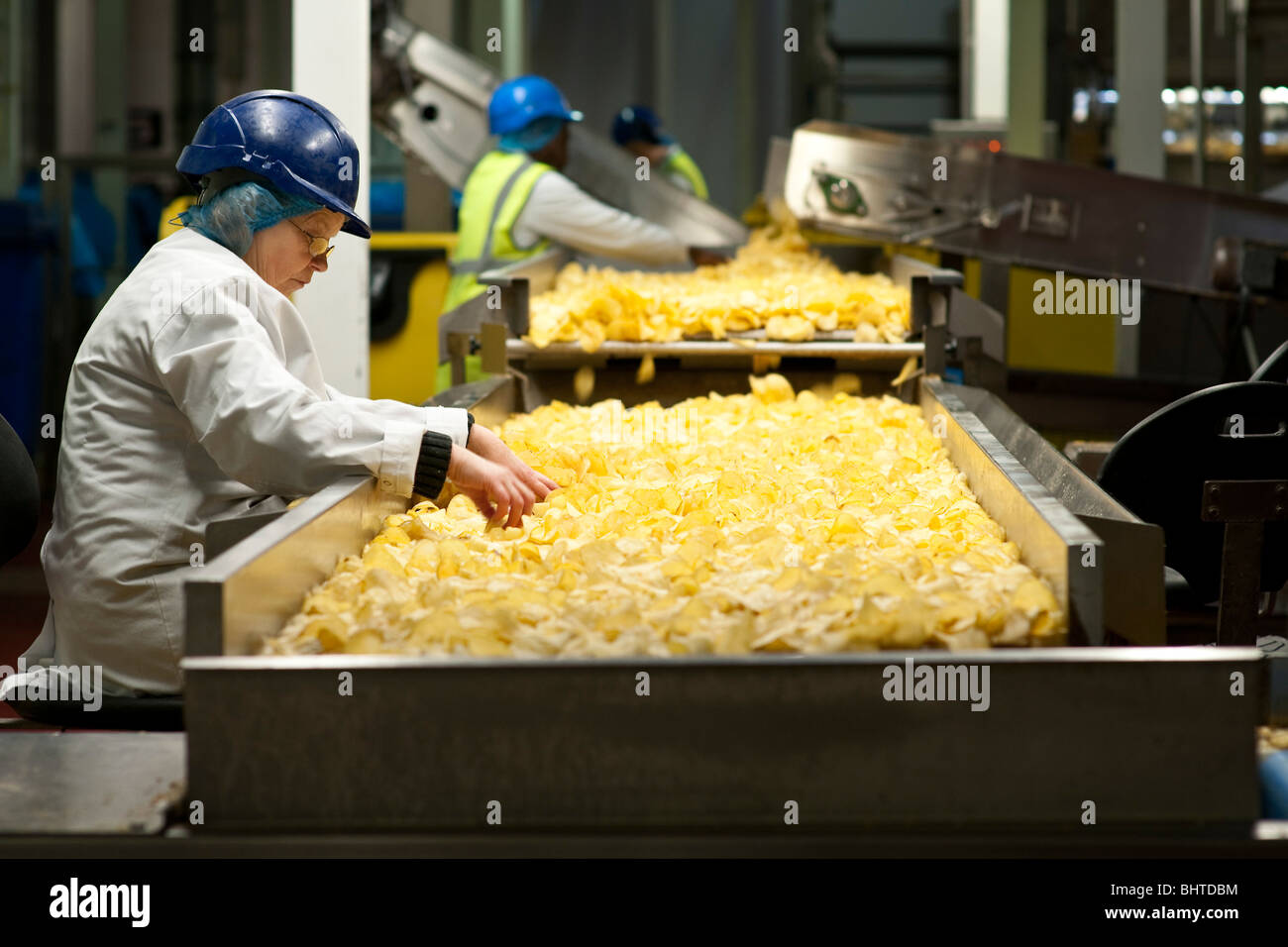 Kettle Chips Production Line Stock Photo Alamy