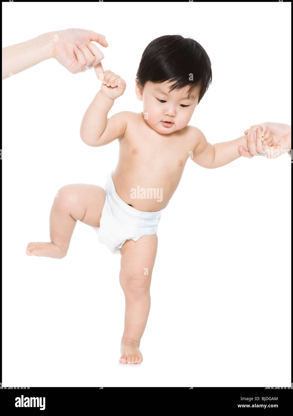 baby's first steps Stock Photo Alamy