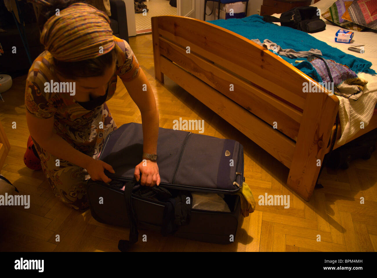 Packed full suitcase Stock Photo Alamy