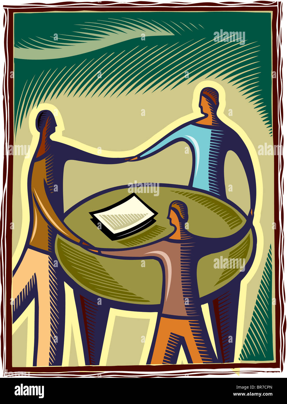 Business negotiation round table hires stock photography and images