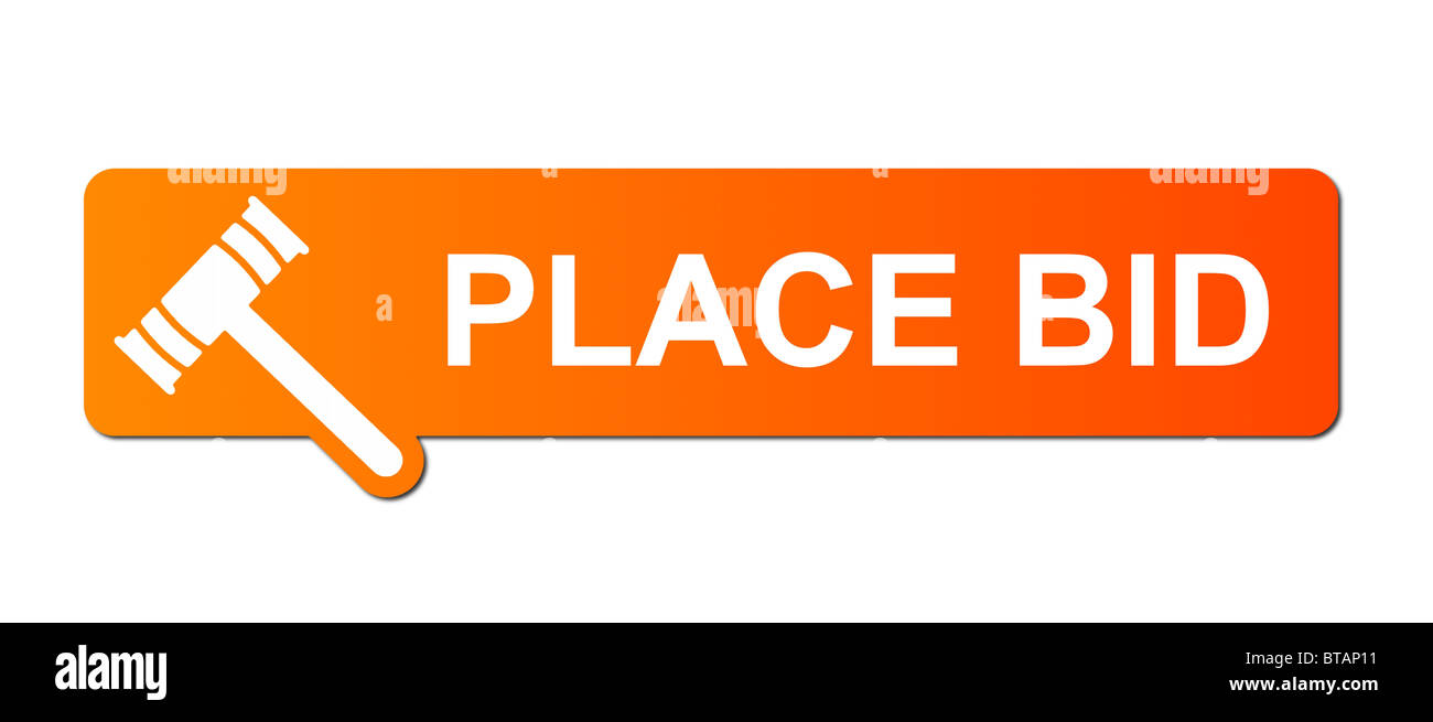 Place Bid button Stock Photo Alamy