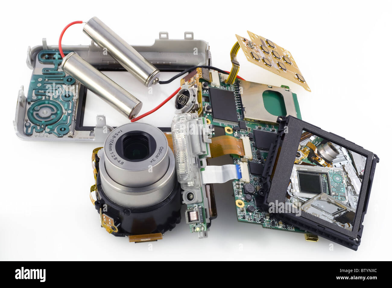 Cracked digital camera Stock Photo Alamy