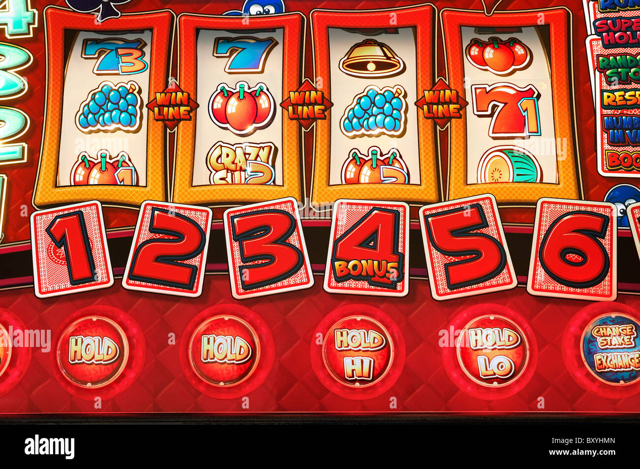 Fruit Machine, Close Up Stock Photo Alamy