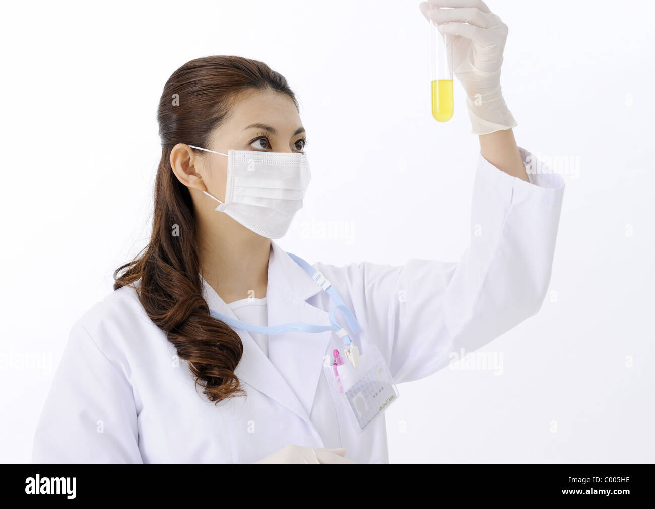 Lab worker experimenting Stock Photo Alamy