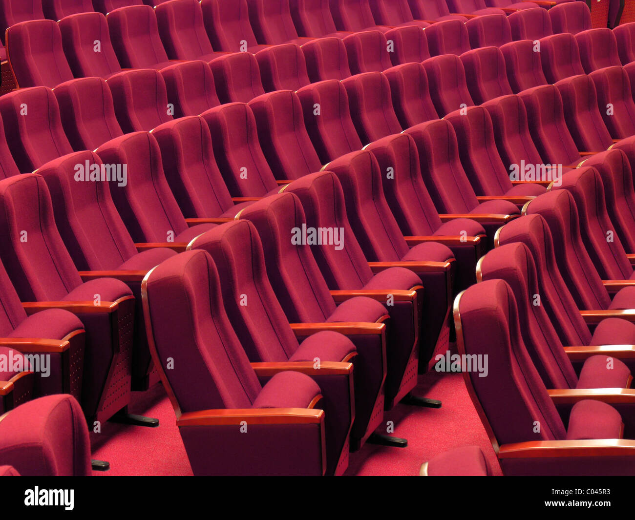 Red chairs Stock Photo Alamy