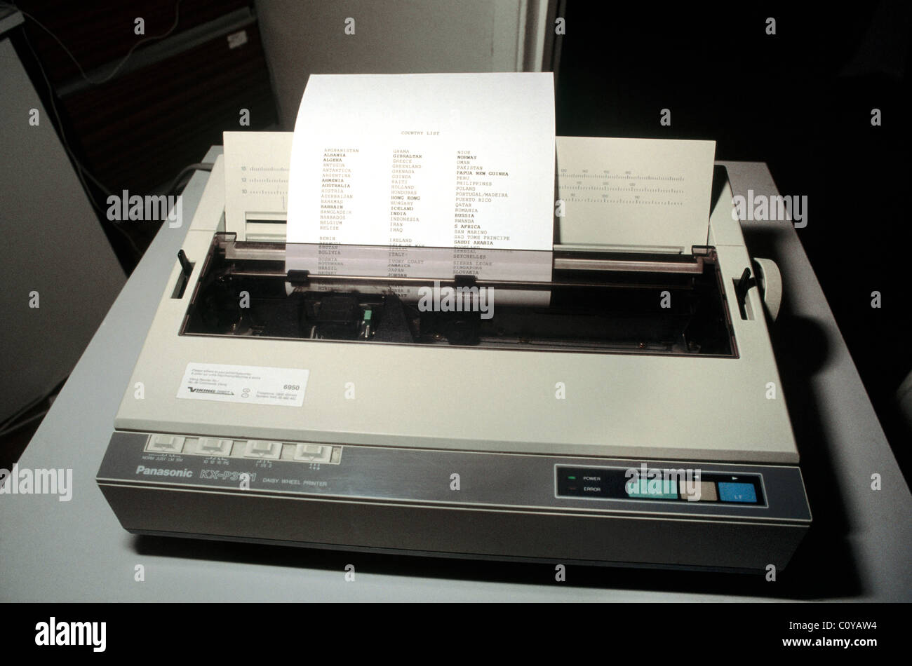 Daisy Wheel Printer Stock Photo Alamy