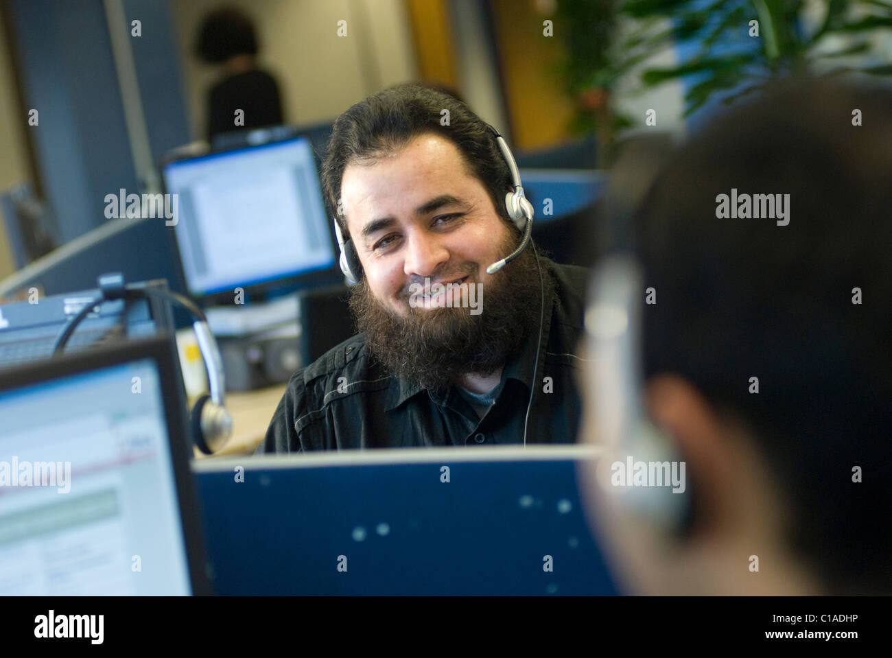 Call Centre Workers Stock Photo Alamy
