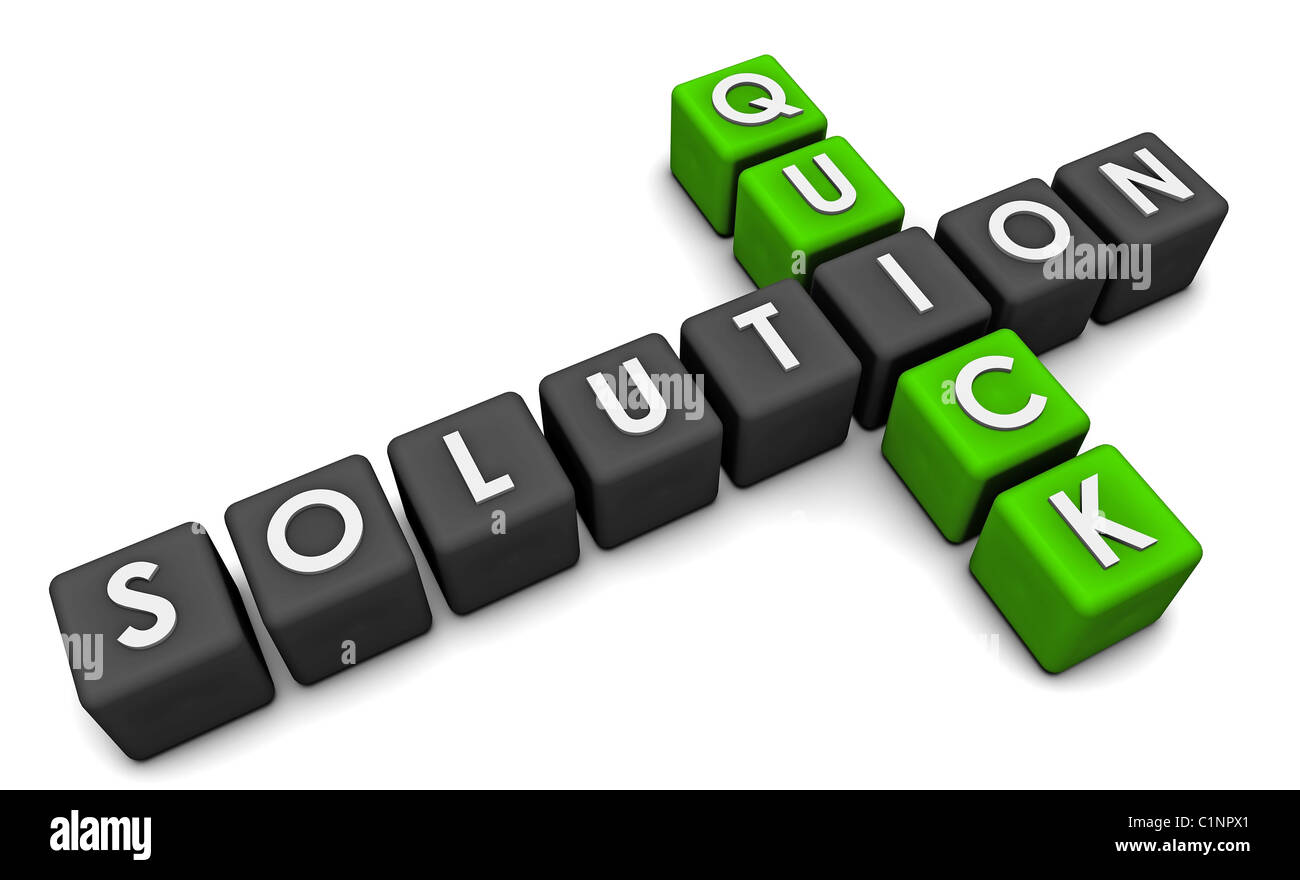 Quick Solution or Fix in Solving a Problem Stock Photo Alamy
